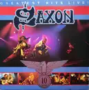 Double LP - Saxon - Greatest Hits Live!