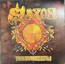LP - Saxon - Into the Labyrinth - Crystal Clear & Black Marbled Vinyl, numbered