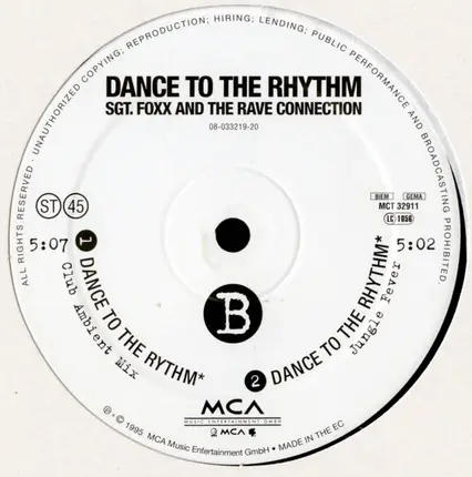 Sgt. Foxx And The Rave Connection - Dance To The Rhythm
