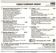 CD - Semini Carlo Florindo - MOSAICI DI PIAZZA ARMERINA DUE POEMI SU VERSI DI HERMANN HESSE MONTES ARGENTUM I VENTI QUATTRO PRELUDI SUL NATALE SIMBOLI