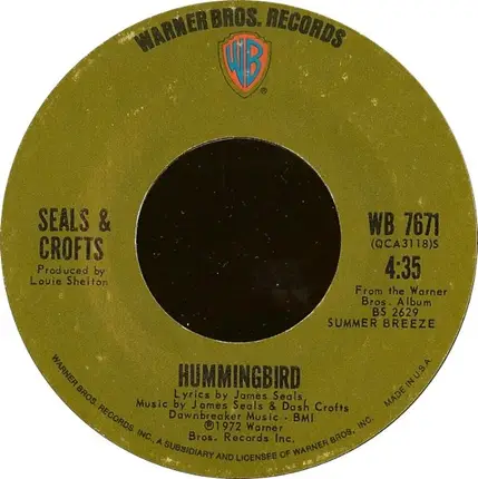 Seals & Crofts - Hummingbird / Say