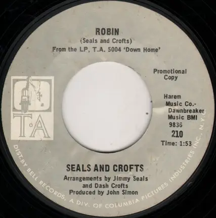 Seals & Crofts - Gabriel Go On Home / Robin