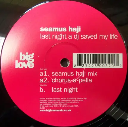 Seamus Haji - Last Night A DJ Saved My Life