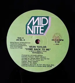 Sean Taylor - Come Back To Me