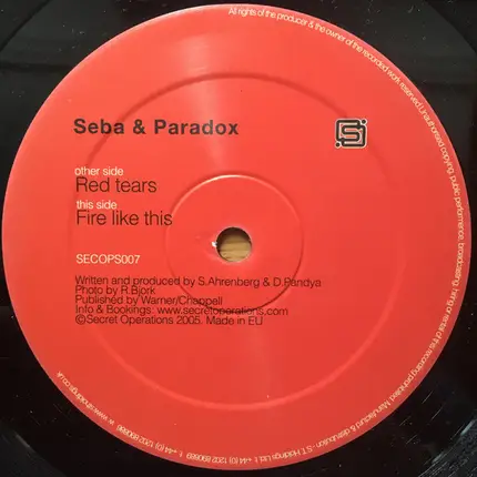 Seba & Paradox - Red Tears / Fire Like This