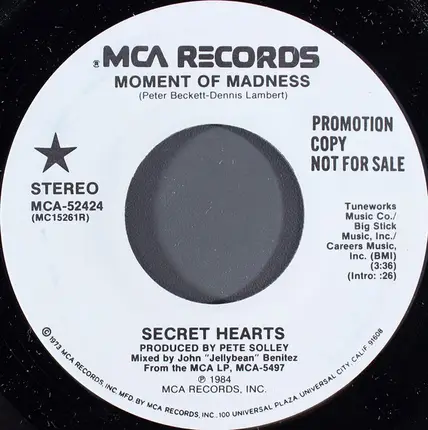 Secret Hearts - Moment Of Madness