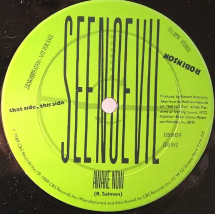 See No Evil - To Be Free / Awake Now