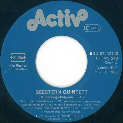Seestern Quintett Mit Wurzelsepp - Stimmungs-Hits Am Laufenden Band