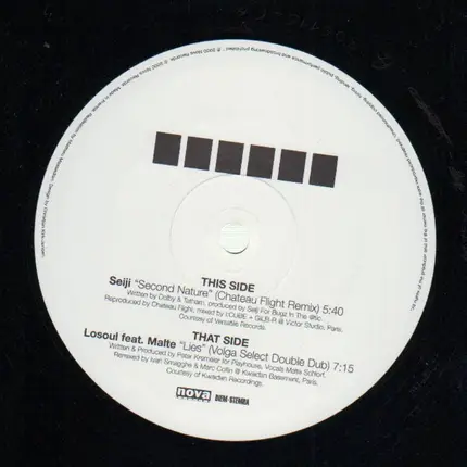 Seiji / LoSoul - Second Nature (Chateau Flight Remix) / Lies (Volga Select Double Dub)