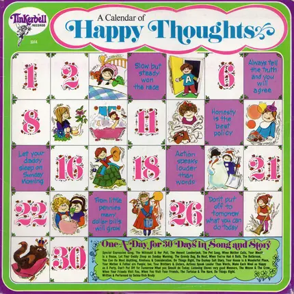 CHildren Records (english) - A Calendar Of Happy Thoughts One-A-Day For 30 Days