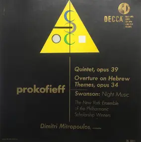 Sergej Prokofjew - Quintet, Opus 39 / Overture On Hebrew Themes / Night Music