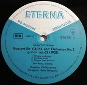 LP - Prokofiev - Konzert Für Violine Und Orchester Nr. 2 G-moll Op. 63 / Die Liebe Zu Den Drei Orangen = The Love for Three Oranges - MONO