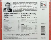 Double CD - Rachmaninoff ,Tchaikovsky - Aleko • Iolanta