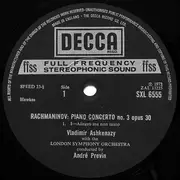LP - Sergei Vasilyevich Rachmaninoff , Vladimir Ashkenazy , The London Symphony Orchestra , André Previn - Piano Concerto No.3 - ffss