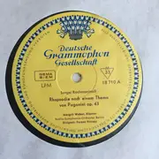LP - Rachmaninoff / Tcherepnin / Weber - Paganini-Rhapsodie / 10 Bagatellen / Konzertstück F-moll - Mono