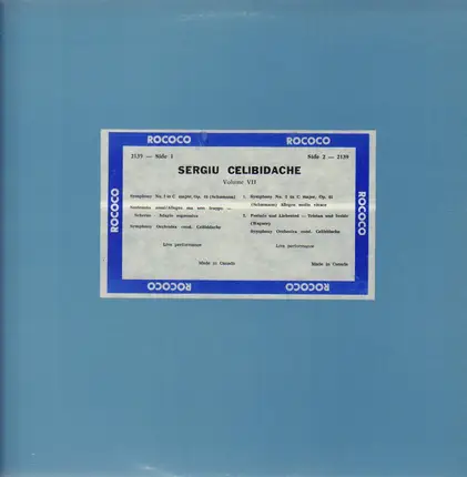 Sergiu Celibidache - Schumann, Wagner