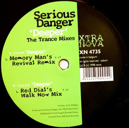 Serious Danger - Deeper (The Trance Mixes)