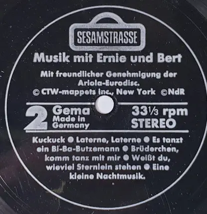 Sesamstrasse - Musik Mit Ernie Und Bert