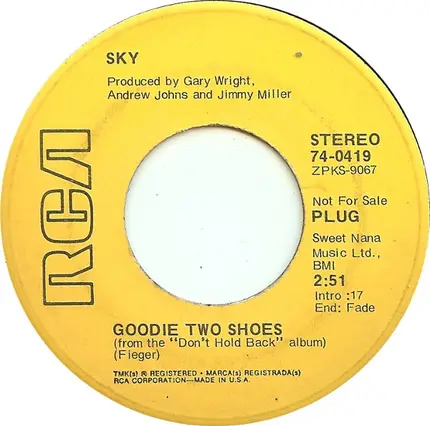 Sky - Goodie Two Shoes / Make It In Time