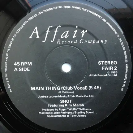 Shot - Main Thing