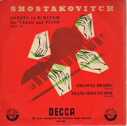 Shostakovitch - Sonata in D Minor for Cello and Piano, Emanuel Brabec, Franz Holetschek