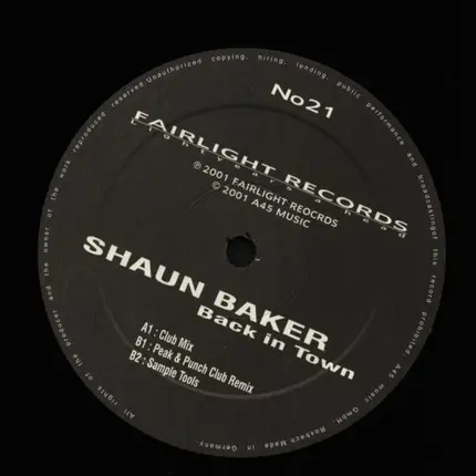 Shaun Baker - Back In Town