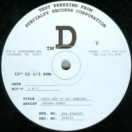 Shabba Ranks - Let's get it on (Remixes)
