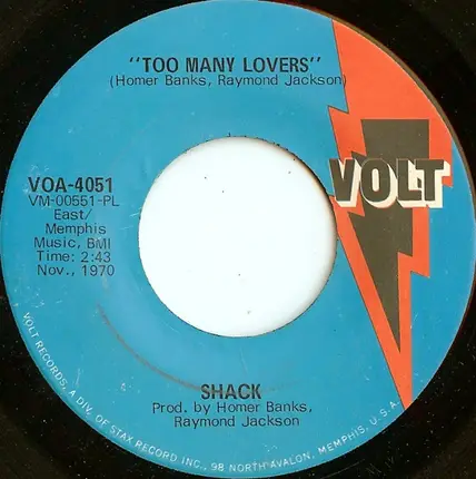 Shack - Too Many Lovers / Too Many Lovers (Mono)