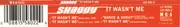 CD Single - Shaggy Featuring Rik Rok - It Wasn't Me