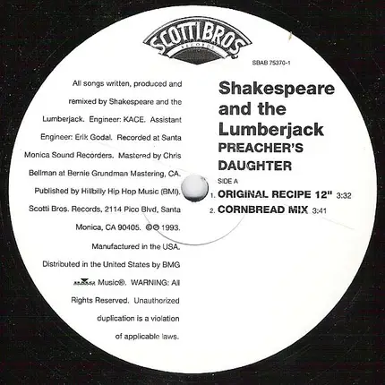 Shakespeare And The Lumberjack - Preacher's Daughter