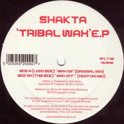 Shakta - Tribal Wax E.P