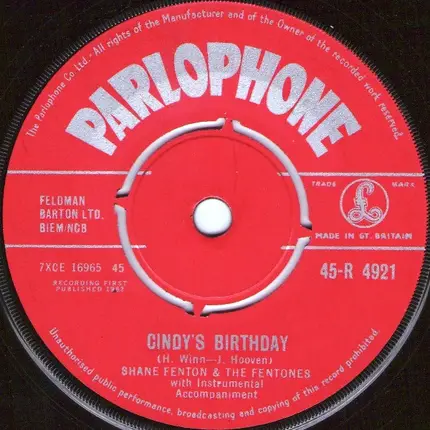 Shane Fenton & The Fentones - Cindy's Birthday
