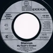 7inch Vinyl Single - Shannon - My Heart's Divided / Sweet Somebody