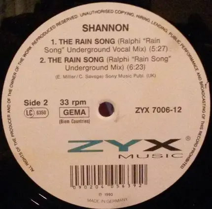 Shannon - The Rain Song