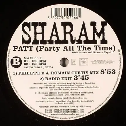 Sharam Tayebi - PATT (Party All The Time)