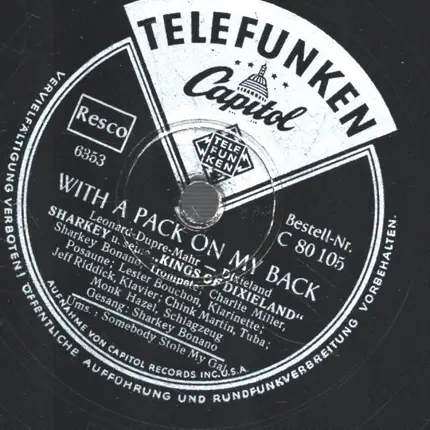 Sharkey - Somebody Stole My Gal/ With A Pack on My Back