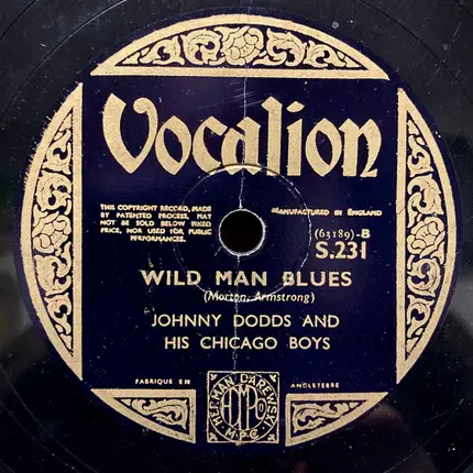 Sharkey's New Orleans Boys / Johnny Dodds And His Chicago Boys - (Yes She Do, No She Don't) I'm Satisfied With My Girl / Wild Man Blues