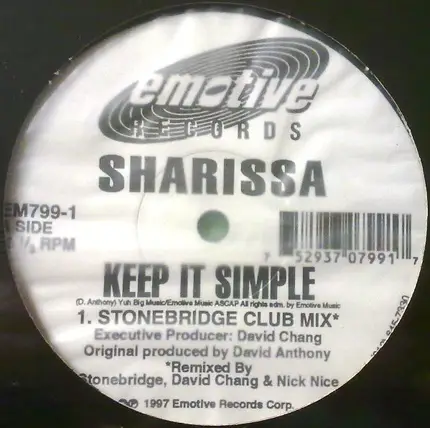 Sharissa - Keep It Simple