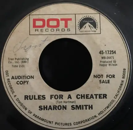 Sharon Smith - There's Just One Way To Keep A Truckin' Man Happy/ Rules For A Cheater