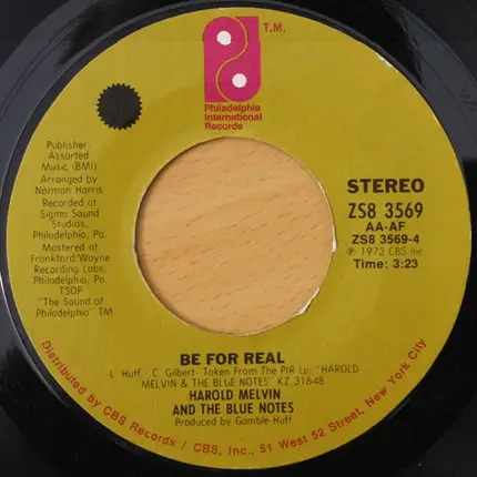 Sharon Paige And Harold Melvin And The Blue Notes - Hope That We Can Be Together Soon / Be For Real
