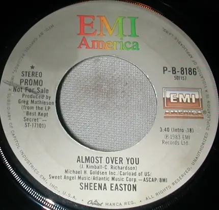 Sheena Easton - Almost Over You