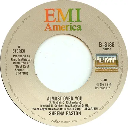 Sheena Easton - Almost Over You