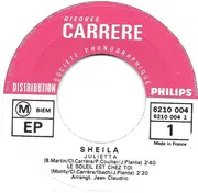 7inch Vinyl Single - Sheila - Julietta - EP