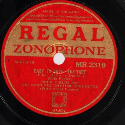 Shep Fields And His Rippling Rhythm - Easy To Love / I've Got You Under My Skin