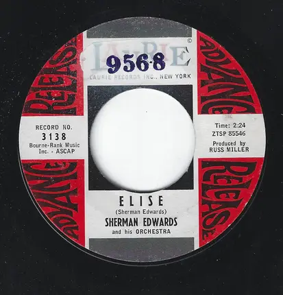 Sherman Edwards And His Orchestra - (Theme From) The Waltz Of The Toreadors / Elise