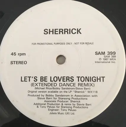 Sherrick - Let's Be Lovers Tonight