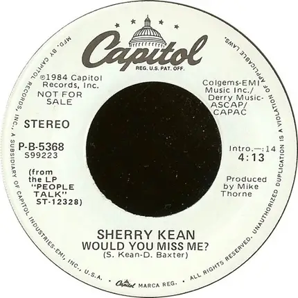 Sherry Kean - Would You Miss Me