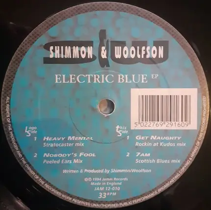 Shimmon & Woolfson - Electric Blue EP