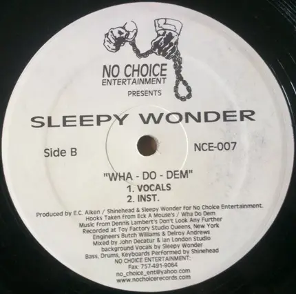 Shinehead / Sleepy Wonder - Diamonds In The Watch / Wha - Do - Dem