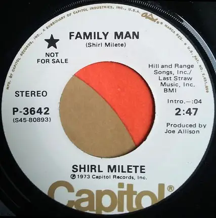 Shirl Milete - Family Man / She's Still My Baby